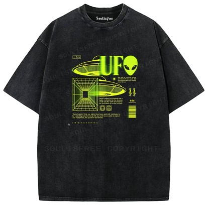Soulisfree Neon Cortex Creative Pulse Illusion Washed Tee