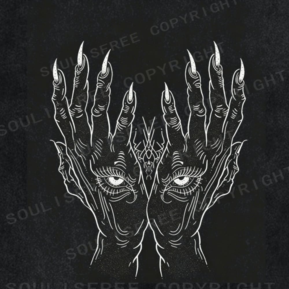 Soulisfree Veil Gaze Sacred Claw Washed Tee