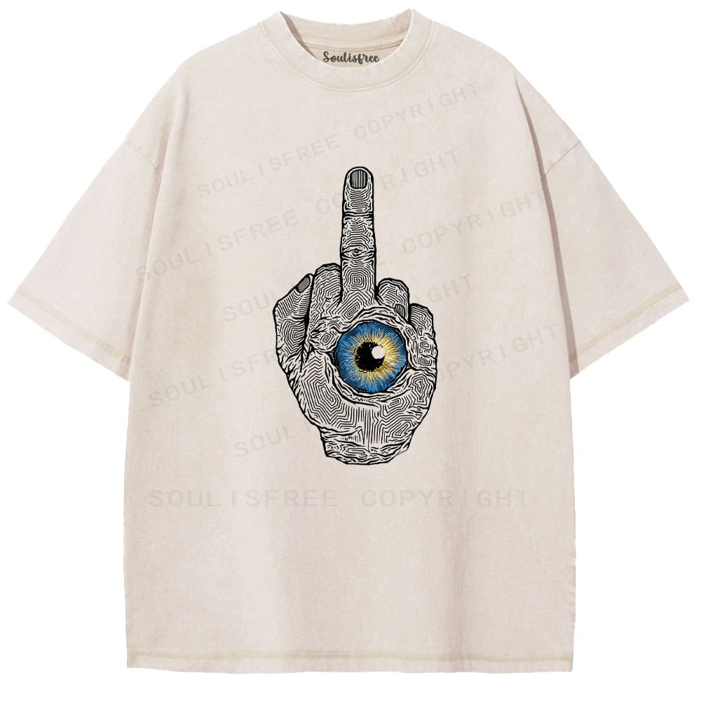 Soulisfree Defiant Gesture Inner Eye Hand Washed Tee