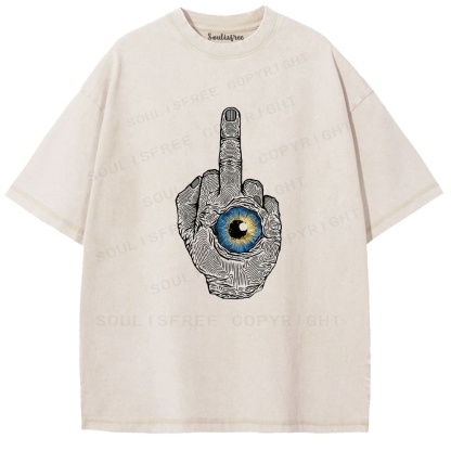 Soulisfree Defiant Gesture Inner Eye Hand Washed Tee