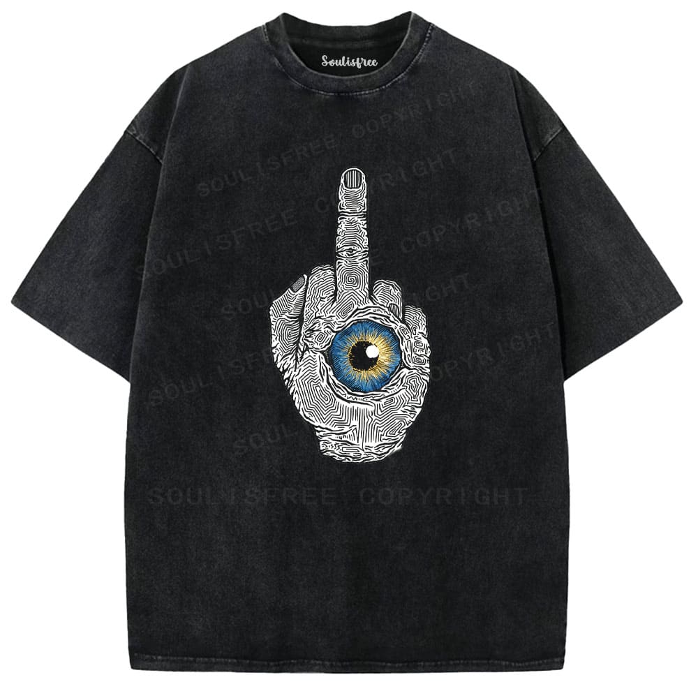 Soulisfree Defiant Gesture Inner Eye Hand Washed Tee