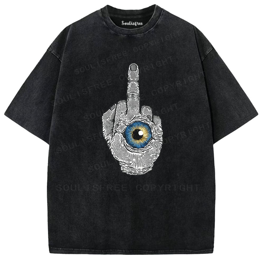 Soulisfree Defiant Gesture Inner Eye Hand Washed Tee