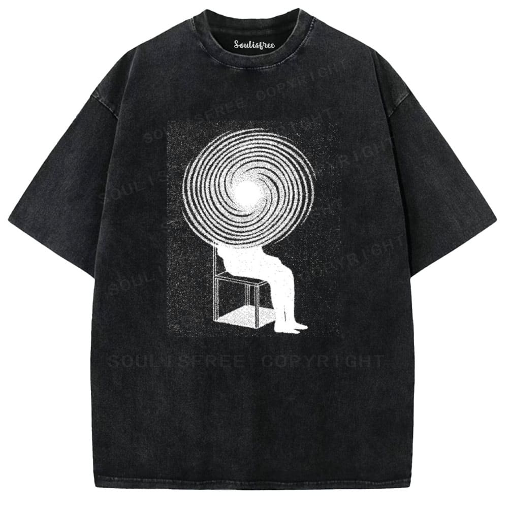 Designed Soulisfree Wander into Dream Spores Artistic Washed Tee | Soulisfree