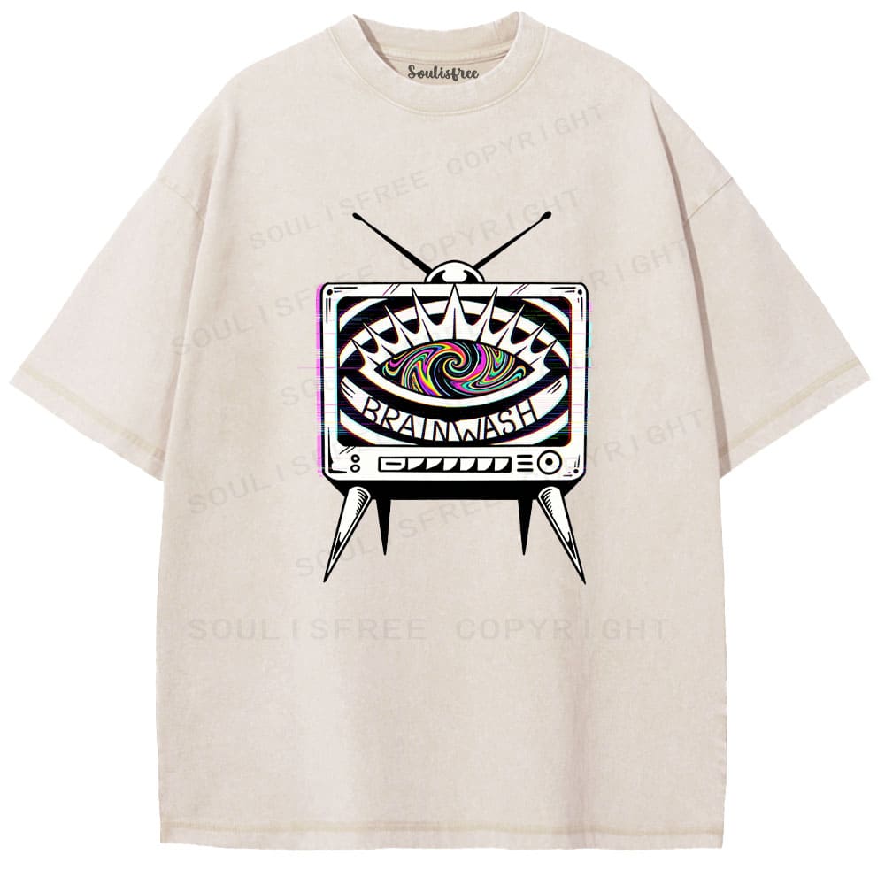 Soulisfree Media Mirage Psychedelic Signal Illusion Washed Tee