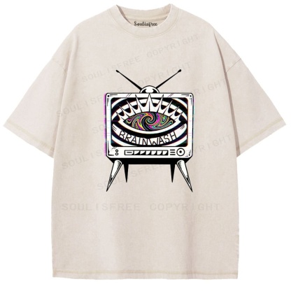 Soulisfree Media Mirage Psychedelic Signal Illusion Washed Tee