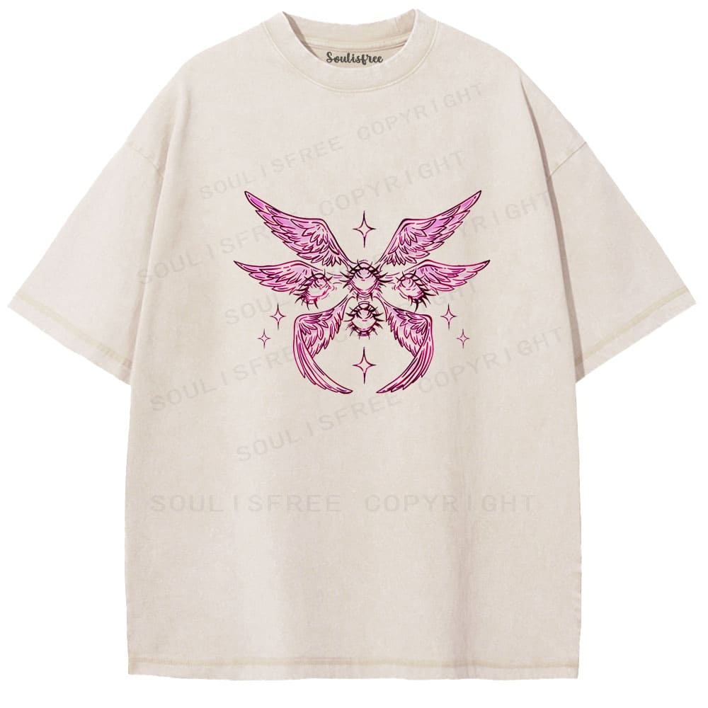 Designed Soulisfree Wander into Dream Spores Artistic Washed Tee | Soulisfree