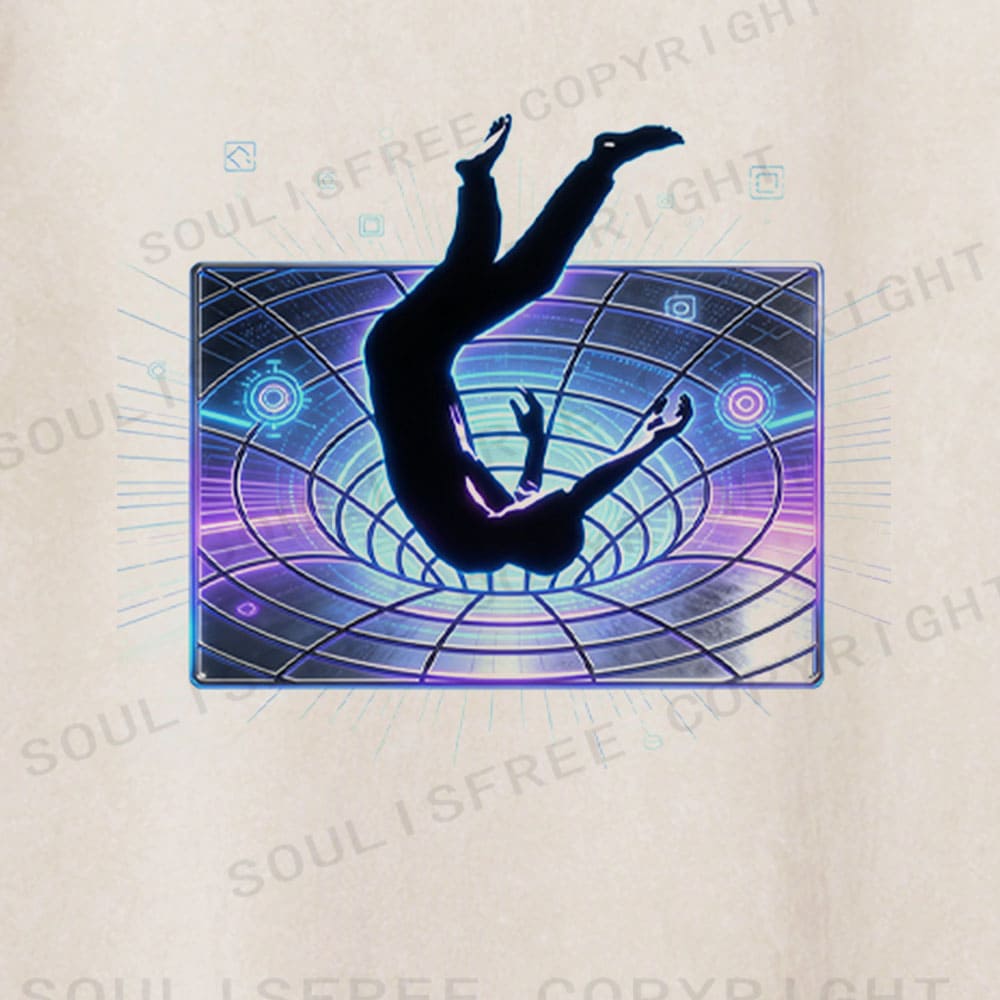 Soulisfree Void Dive Flux Neon Grid Suspension Washed Tee