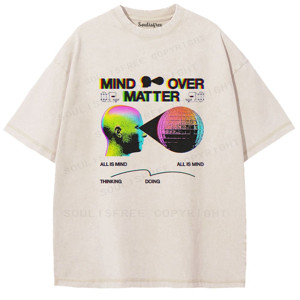 Soulisfree Conscious Projection Flux Neural Manifest Aesthetic Illusion Washed Tee