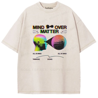 Soulisfree Conscious Projection Flux Neural Manifest Aesthetic Illusion Washed Tee