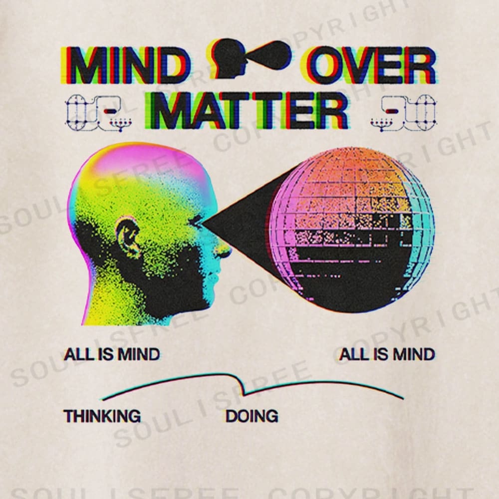 Soulisfree Conscious Projection Flux Neural Manifest Aesthetic Illusion Washed Tee