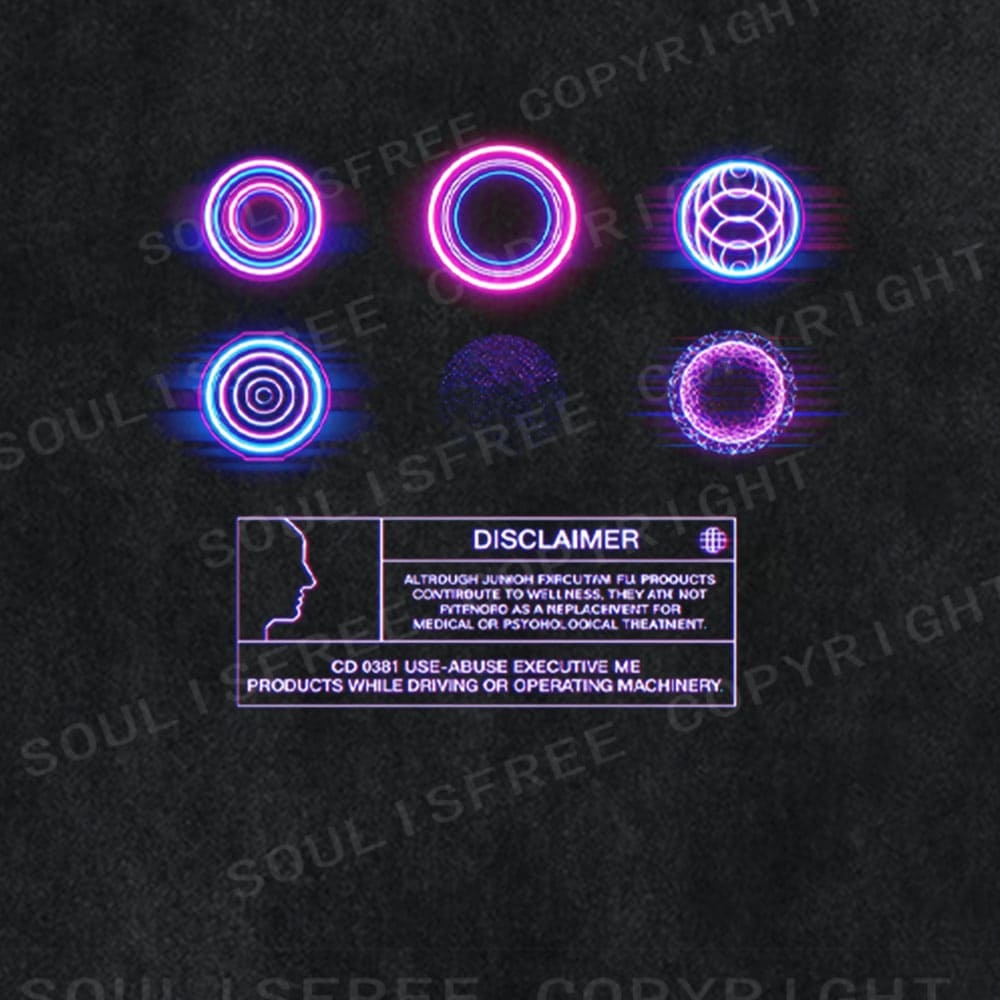 Soulisfree Neural Interface Flux Cognitive Calibration Aesthetic Illusion Washed Tee