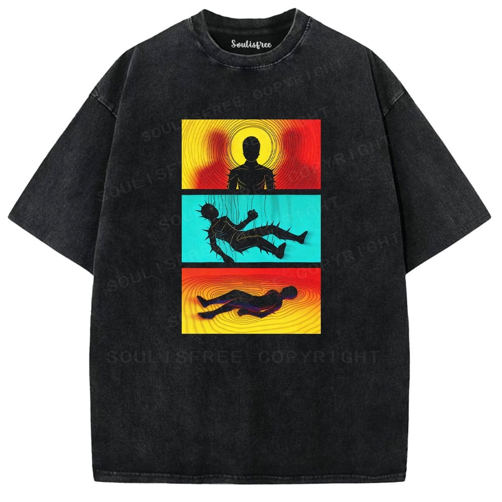 Designed Soulisfree Wander into Dream Spores Artistic Washed Tee | Soulisfree