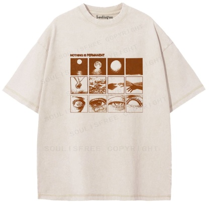 Soulisfree Temporal Flux Sequence Perceptual Decay Aesthetic Washed Tee