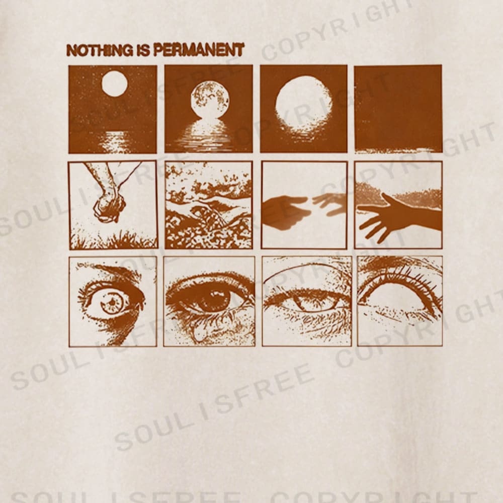 Soulisfree Temporal Flux Sequence Perceptual Decay Aesthetic Washed Tee