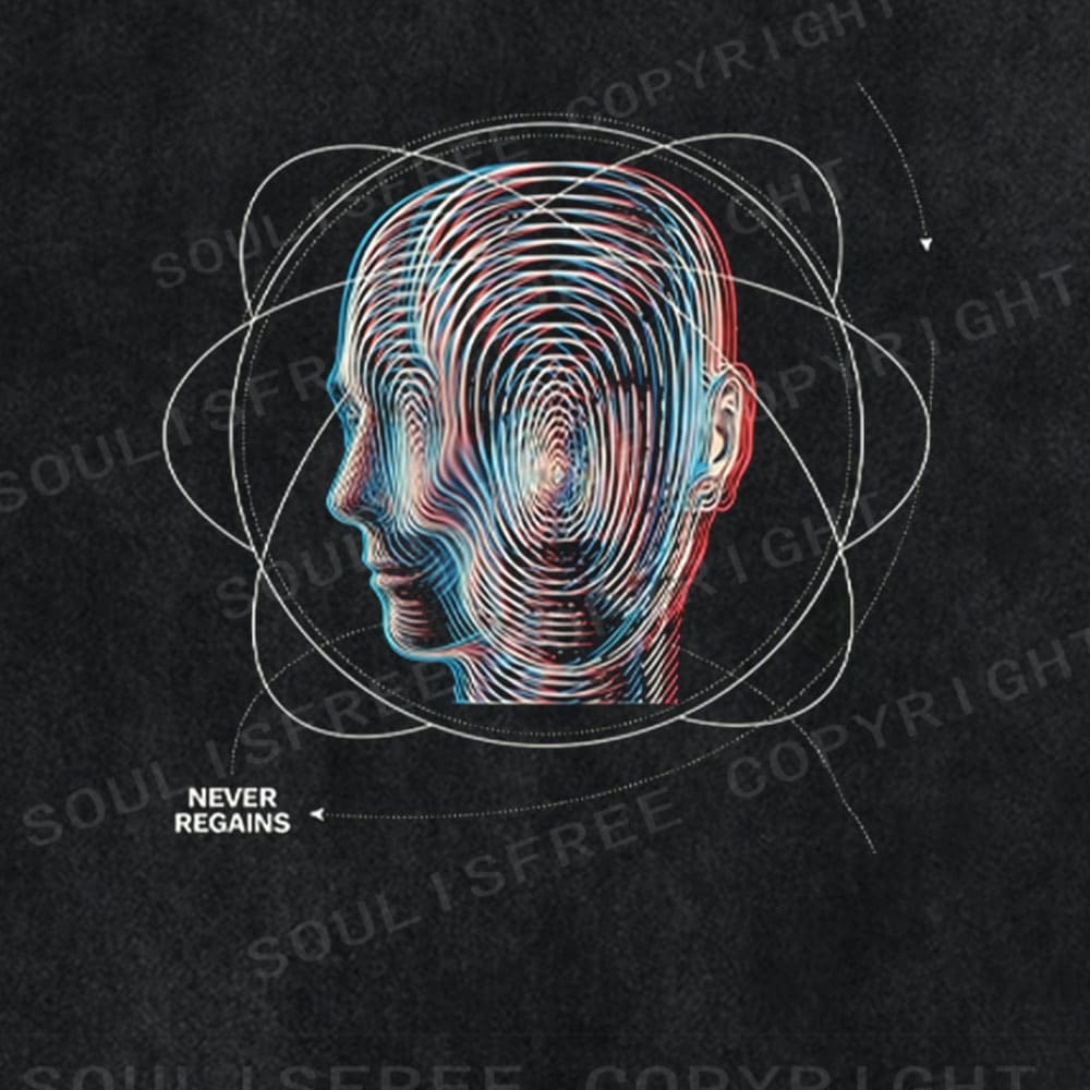 Soulisfree Identity Dissolution Flux Memory Irreversibility Aesthetic Illusion Washed Tee
