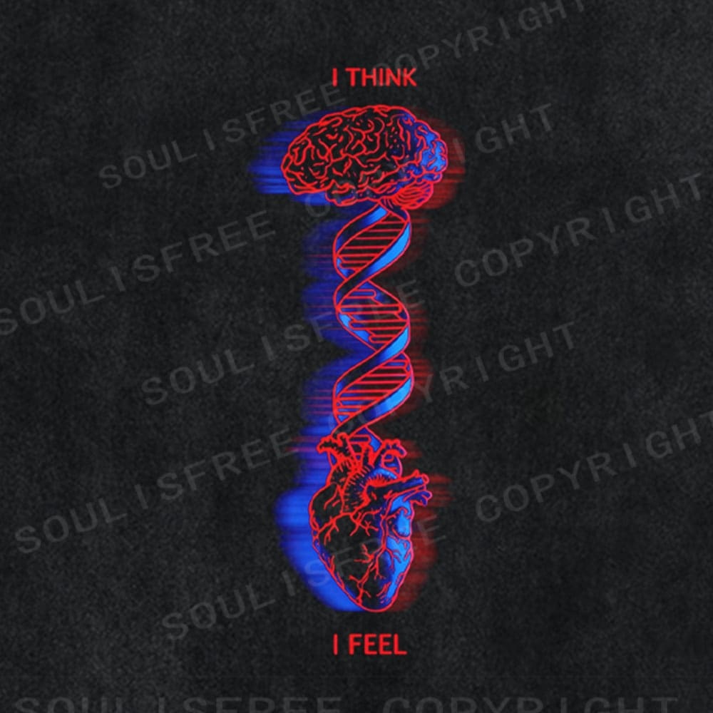 Soulisfree Cognitive-Emotive Flux Neuro-Somatic Harmony Aesthetic Illusion Washed Tee