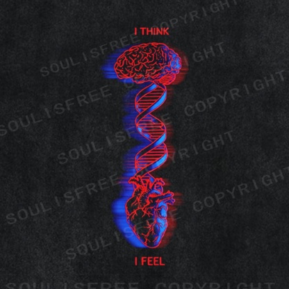 Soulisfree Cognitive-Emotive Flux Neuro-Somatic Harmony Aesthetic Illusion Washed Tee