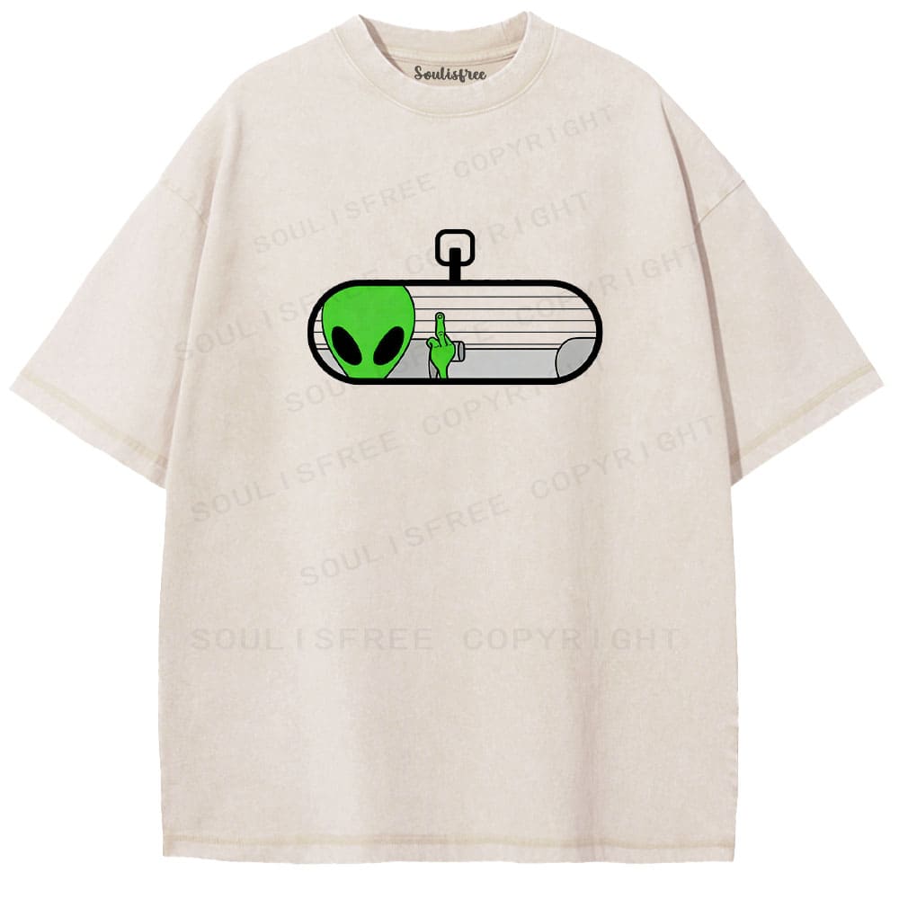 Soulisfree Alien Defiance Flux Capsule Rebellion Aesthetic Washed Tee