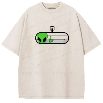 Soulisfree Alien Defiance Flux Capsule Rebellion Aesthetic Washed Tee