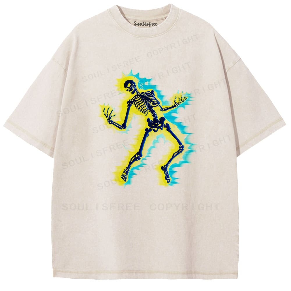 Designed Soulisfree Wander into Dream Spores Artistic Washed Tee | Soulisfree