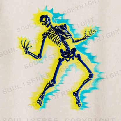 Soulisfree Energetic Skeleton Flux Chroma Burst Illusion Washed Tee
