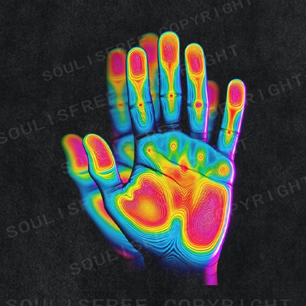Soulisfree Thermal Hand Flux Chroma Touch Illusion Washed Tee