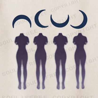 Soulisfree Lunar Silhouette Flux Cyclical Form Washed Tee