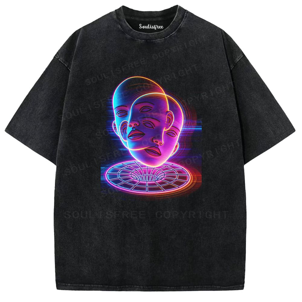 Soulisfree Ethereal Frame Quantum Suspension Illusion Washed Tee