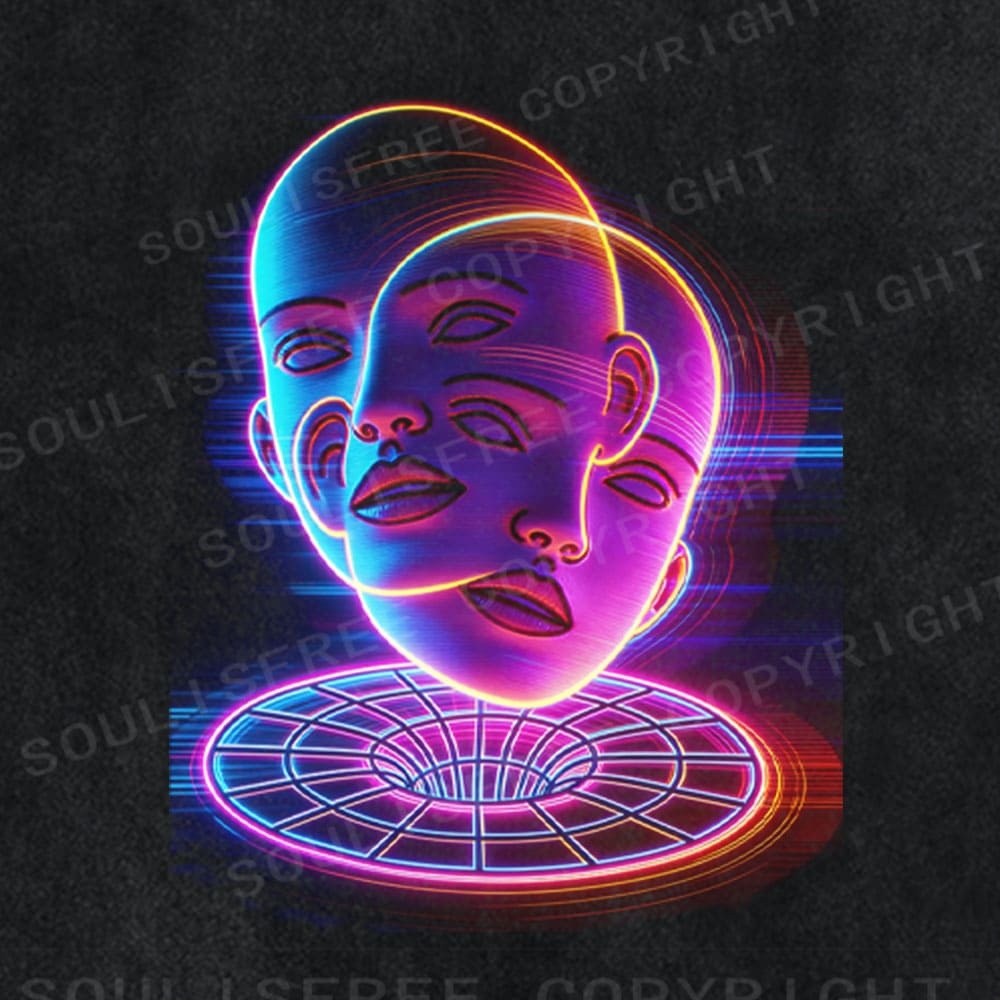 Soulisfree Ethereal Frame Quantum Suspension Illusion Washed Tee