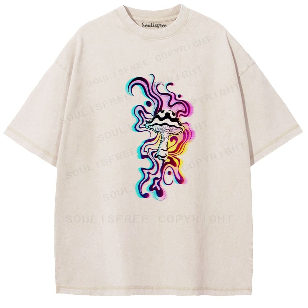 Designed Soulisfree Wander into Dream Spores Artistic Washed Tee | Soulisfree