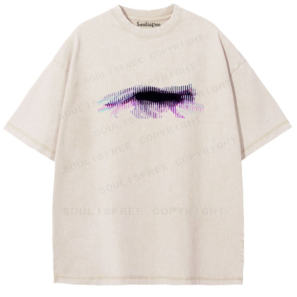 Soulisfree Digital Rift Pulse Chromatic Signal Illusion Washed Tee