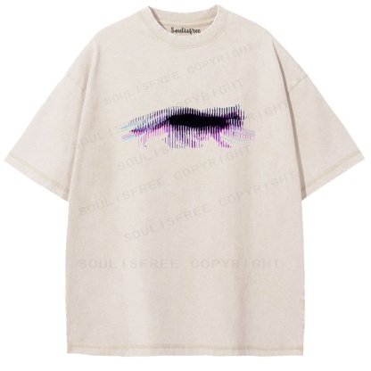 Soulisfree Digital Rift Pulse Chromatic Signal Illusion Washed Tee