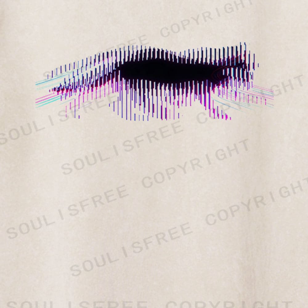 Soulisfree Digital Rift Pulse Chromatic Signal Illusion Washed Tee