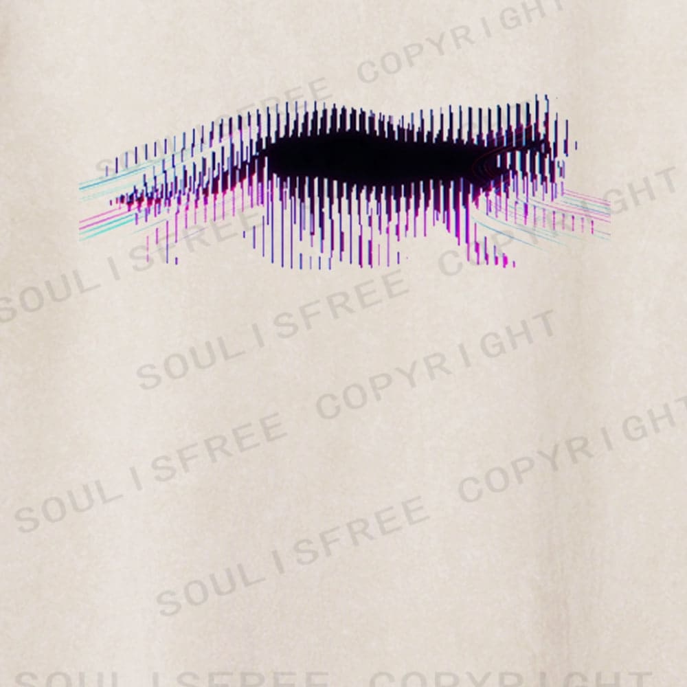 Soulisfree Digital Rift Pulse Chromatic Signal Illusion Washed Tee