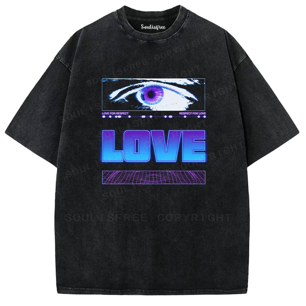 Soulisfree Ocular Resonance Field Emotive Grid Horizon Washed Tee