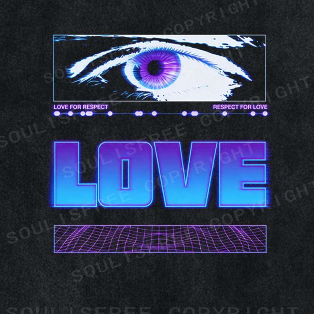 Soulisfree Ocular Resonance Field Emotive Grid Horizon Washed Tee