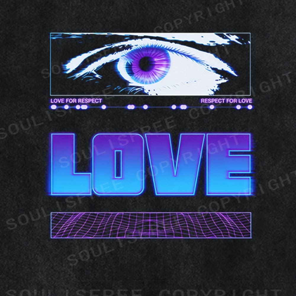 Soulisfree Ocular Resonance Field Emotive Grid Horizon Washed Tee