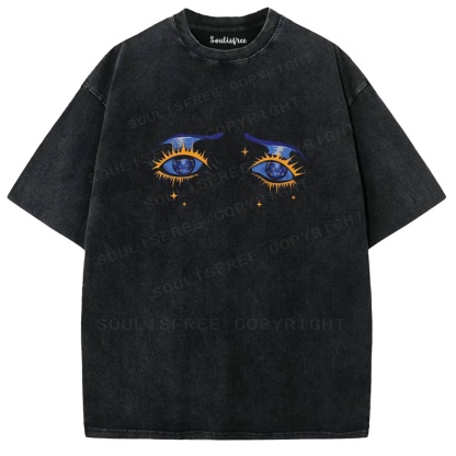 Soulisfree Celestial Gaze Resonance Stellar Tear Washed Tee