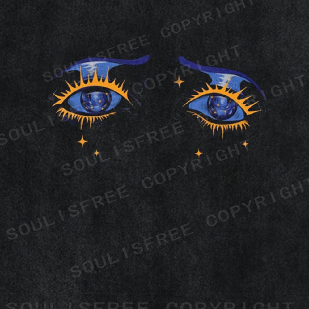 Soulisfree Celestial Gaze Resonance Stellar Tear Washed Tee