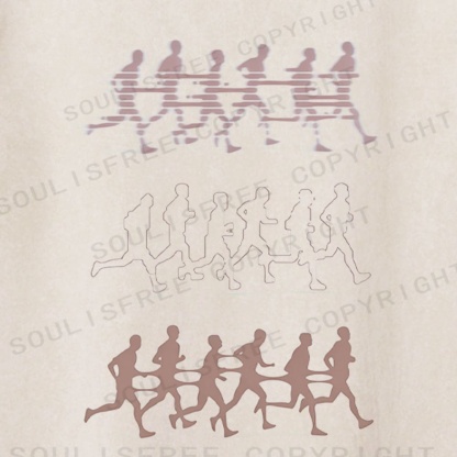 Soulisfree Rhythmic Silhouette Progression Collective Motion Washed Tee