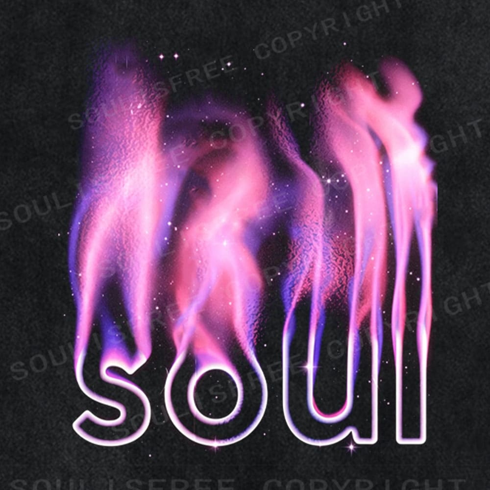 Soulisfree Cosmic Fire Spirit Ethereal Streetwear Washed Tee