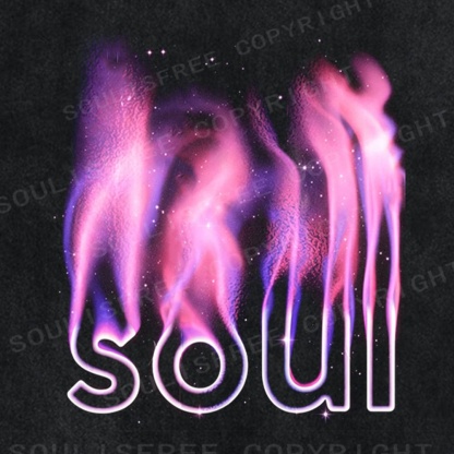 Soulisfree Cosmic Fire Spirit Ethereal Streetwear Washed Tee