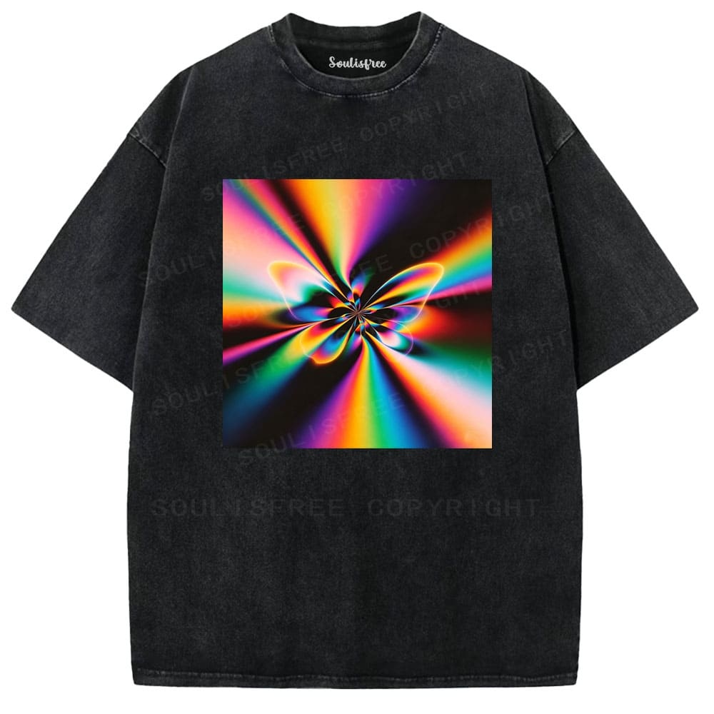 Designed Soulisfree Wander into Dream Spores Artistic Washed Tee | Soulisfree