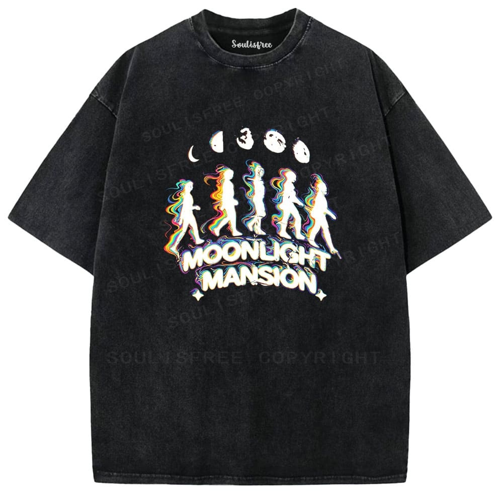 Designed Soulisfree Wander into Dream Spores Artistic Washed Tee | Soulisfree