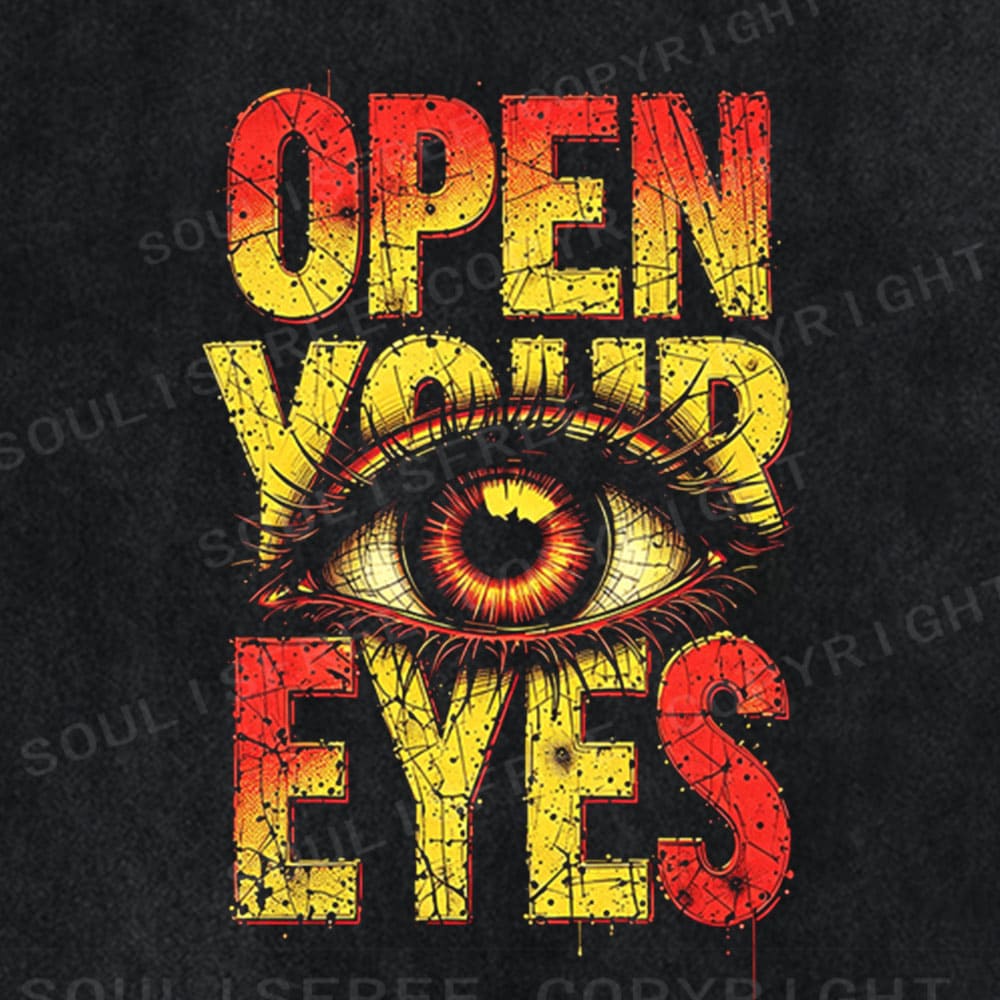 Soulisfree Open Your Eyes Psychedelic Eye Washed Tee