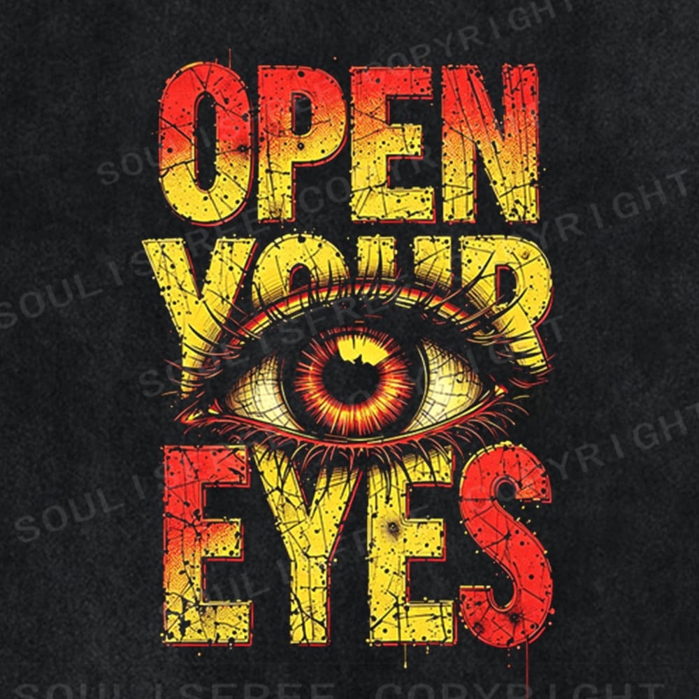 Soulisfree Open Your Eyes Psychedelic Eye Washed Tee