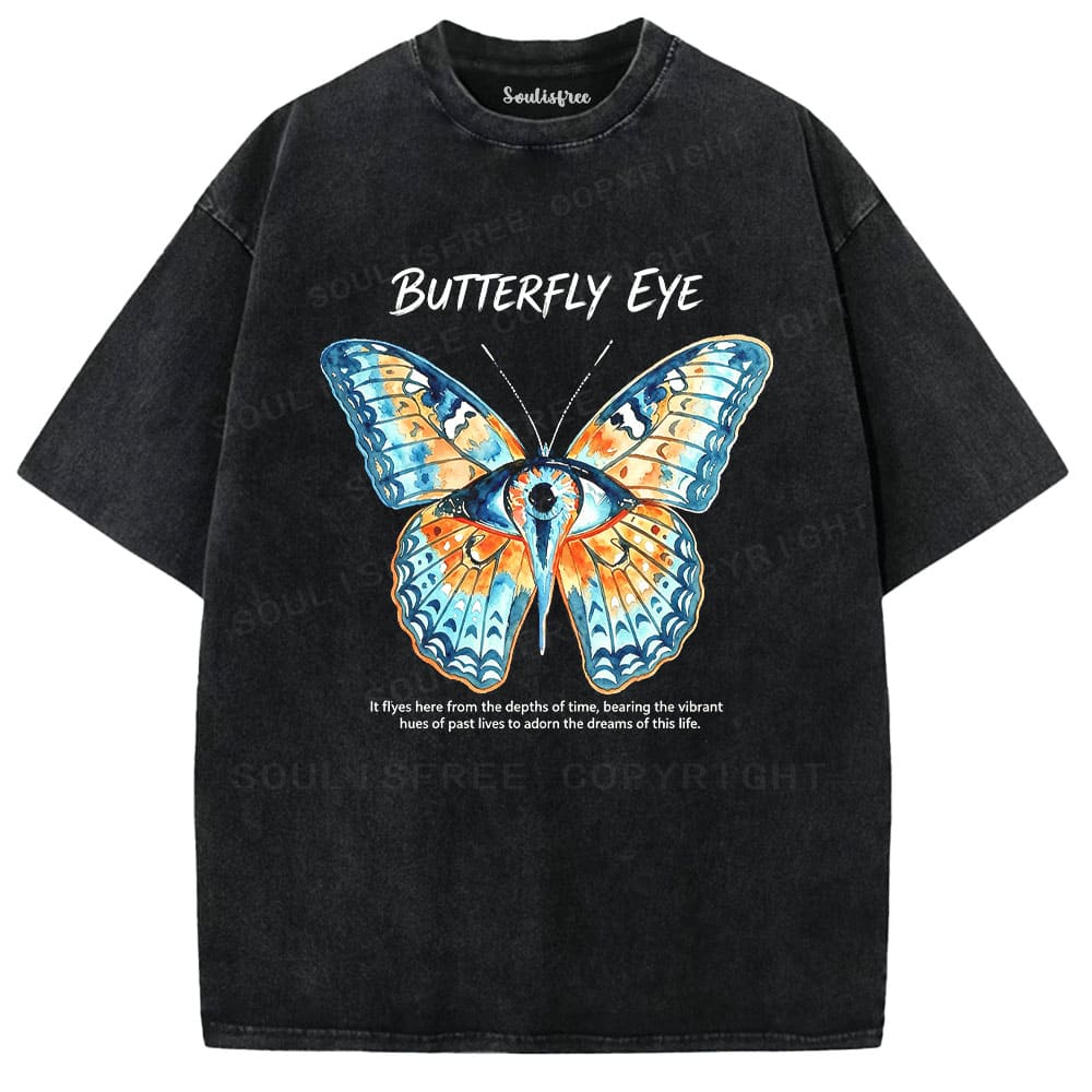 Soulisfree Butterfly Eye Mystic Vision Washed Tee