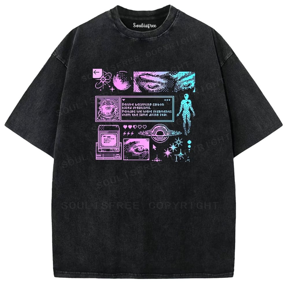 Soulisfree  Cosmic Origin Statement Washed Tee