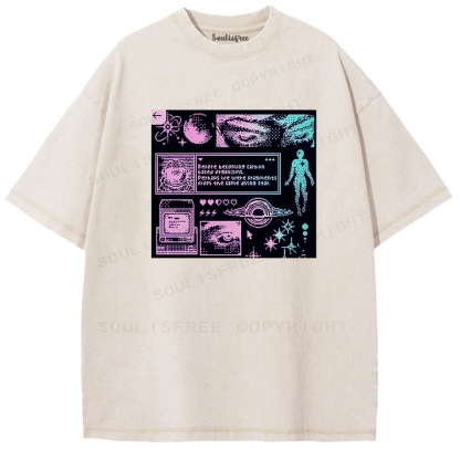 Soulisfree  Cosmic Origin Statement Washed Tee