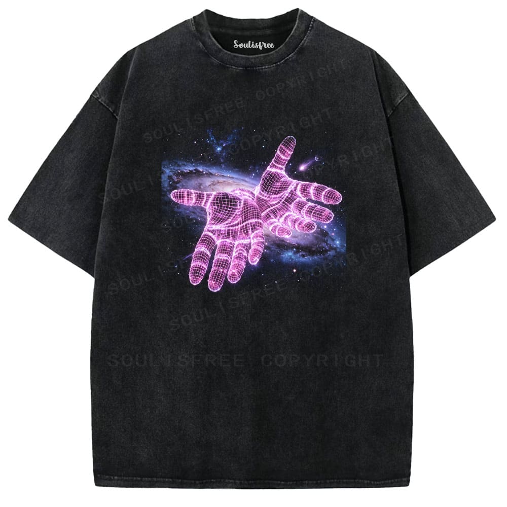 Soulistree Digital Touch of the Universe Washed Tee